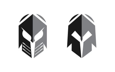 Spartan helmet vector icon illustration design template v.16