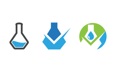 Szablon logo laboratorium medycznego zdrowia ilustracja wektorowa v.1