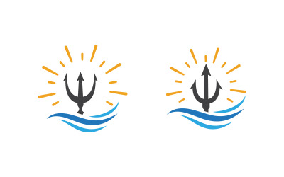 Trident Armor Vector illustration Icon Logo Template design vv.21