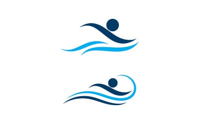 Water wave liquid vector Logo illustration design V1.101