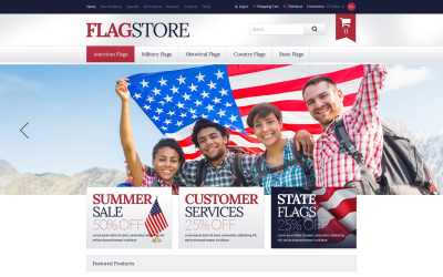 Флаги Продвижение ZenCart Шаблон