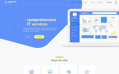 Maxicode - IT společnost Multipage Creative HTML Web Template