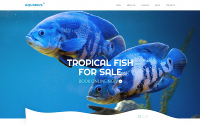 Modèle de site Web réactif aux poissons