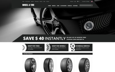 Modèle ZenCart de roues et de pneus