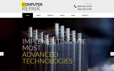 Plantilla de sitio web receptivo para reparación de computadoras
