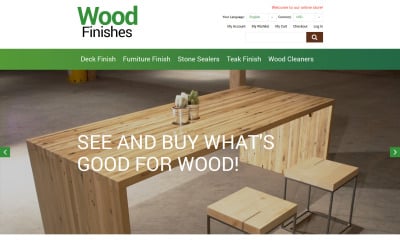 Promoción de acabados de madera Tema Magento