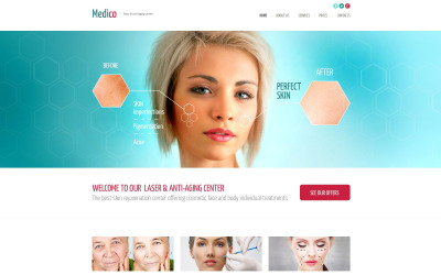 Responsieve websitesjabloon voor plastische chirurgie