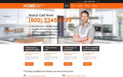 Template Moto CMS HTML #51712 per Un Sito di Riparazione Casa