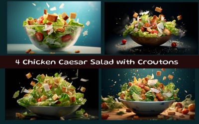 Chicken Caesar Salad with Croutons