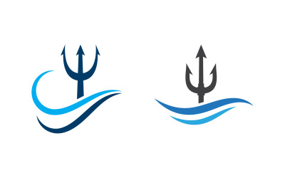 Dreizack-Rüstung, Vektorgrafik, Symbol, Logo-Vorlage, Design vv.20