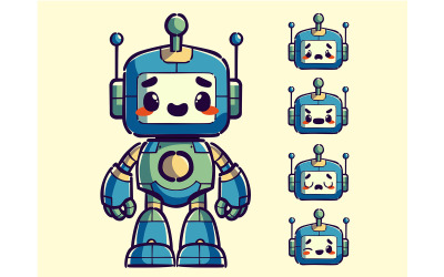 Friendly Retro Robot Character