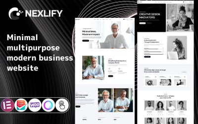 Nexlify – Thème WordPress Elementor minimaliste et polyvalent pour entreprises