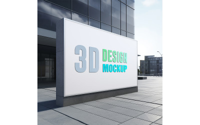 Realistic 3D Logo Presentation Mockup – Fully Editable PSD - Elegant 3D Logo Mockup Customizable PSD