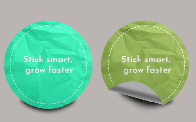 Sticker Mockup PSD Template Design 71
