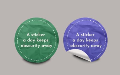 Sticker Mockup PSD Template Design 72