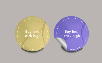 Sticker Mockup PSD Template Design 75