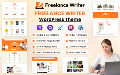Тема Elementor WordPress для фрилансера-писателя