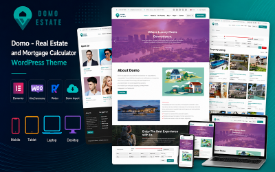 Domo - WordPress-thema voor onroerend goed en hypotheekcalculator