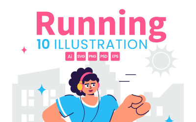 10 Jogging and Running Illustration