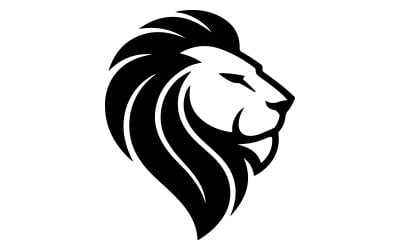 lion head logo facing the side