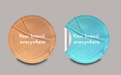 Sticker Mockup PSD Template Design 76