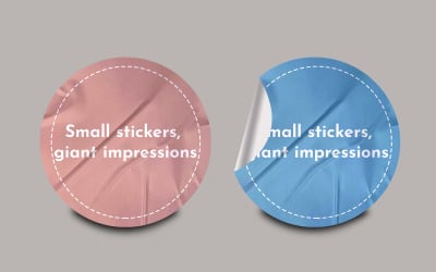 Sticker Mockup PSD Template Design 77