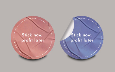 Sticker Mockup PSD Template Design 78