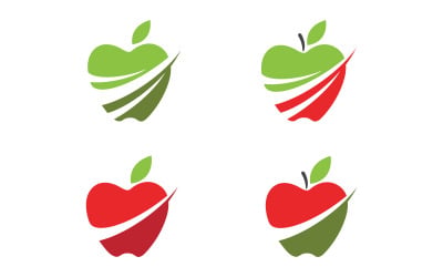 Apple fresh logo vector design icon illustration v.8