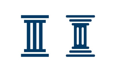 Column justice law Icon Vector illustration design v.21