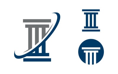 Colonna giustizia legge Icona Illustrazione vettoriale design v.25