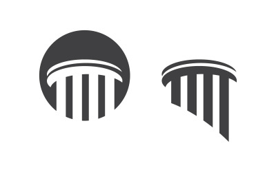 Coluna justiça lei ícone ilustração vetorial design v.24