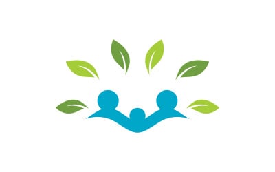 Healthy life Human character logo sign illustration v.252