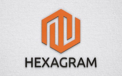 Heksagram Heksagon Kreatywny Biznes Abstrakcyjny Linia Logo Szablon