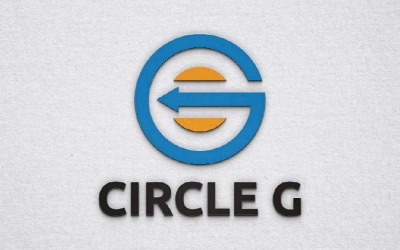 Koło G Litera Strzałka Kierunek Firma Biznes Logo Szablon