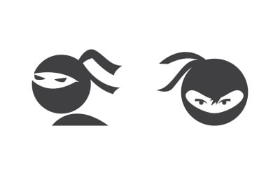 Ninja character vector Logo icon illustration design v.1