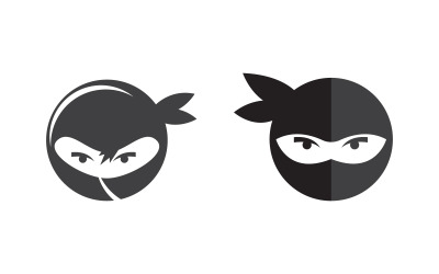 Ninja-Charakter, Vektor-Logo-Symbol, Illustrationsdesign v.2