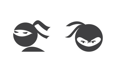 Ninja wektor logo ikona ilustracja projekt v.1