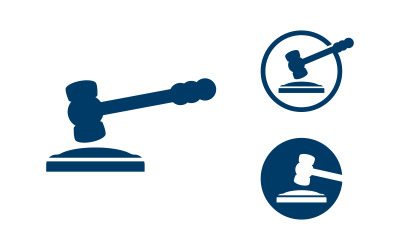 Prawo Sprawiedliwości Ikona logo Ilustracja wektorowa szablon projektu v.13