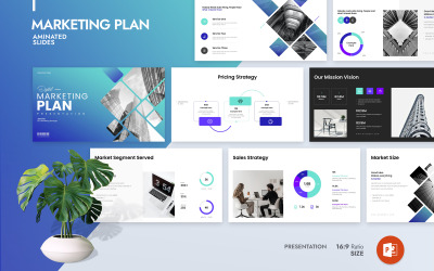 Układ szablonu prezentacji planu marketingu cyfrowego