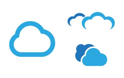 Cloud vector icon logo illustration design template v.1