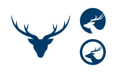 Deer head vector Logo icon illustration design template v.1