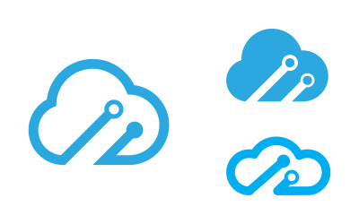 Designvorlage für Cloud-Vektorsymbol-Logo-Illustration v.3