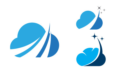 Designvorlage für Cloud-Vektorsymbol-Logo-Illustration v.4