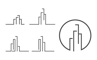 Ev endüstriyel Emlak konsept simgesi logo illüstrasyonu vv.191