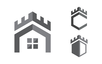 Home industrial Property concept icon logo illustration vv.194
