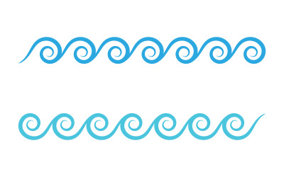 Illustrazione vettoriale del logo liquido dell&amp;#39;onda d&amp;#39;acqua V1.113