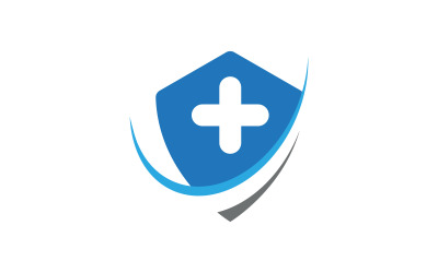 Illustrazione vettoriale del modello del logo del laboratorio medico sanitario v.4