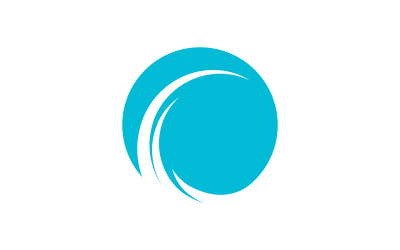Ilustración de logotipo vectorial de onda de agua líquida (V1.105)