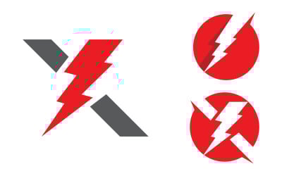 Lightning vector logo icon illustration design Template v.3