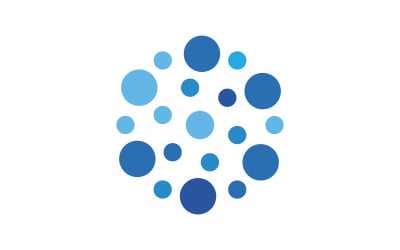 Modelo de design de logotipo vetorial de ícone de bola de ciência meta v.4